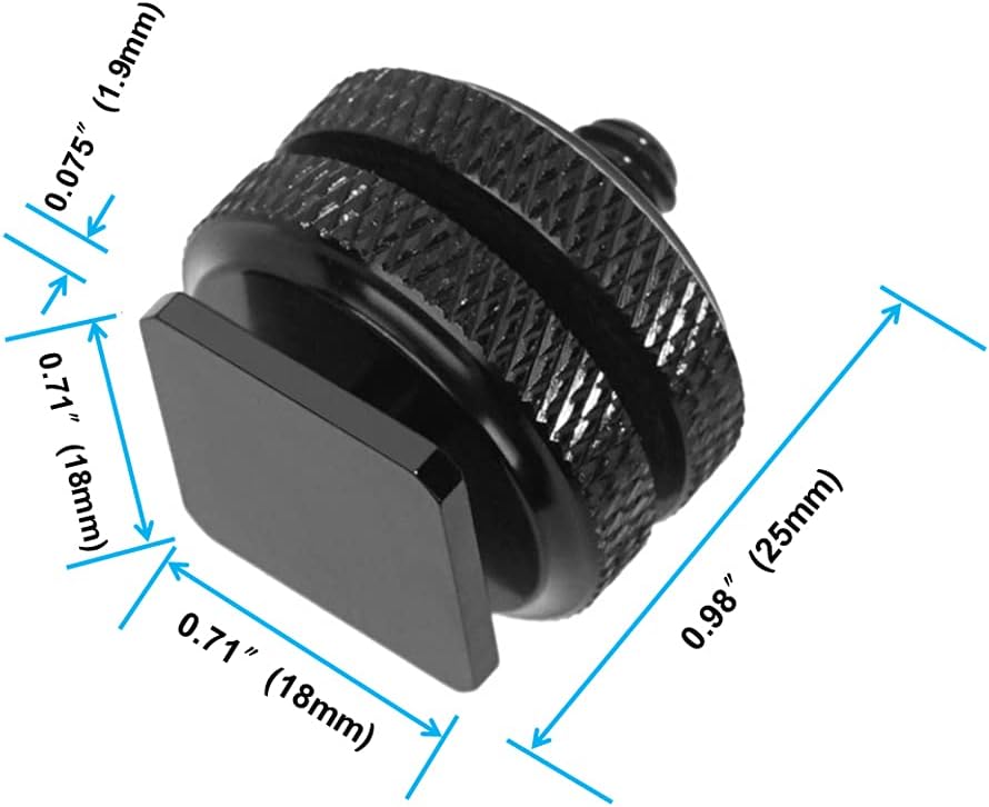 SIOTI Camera Mount Adapter, Flash Mount (Hot Shoe to 1/4")