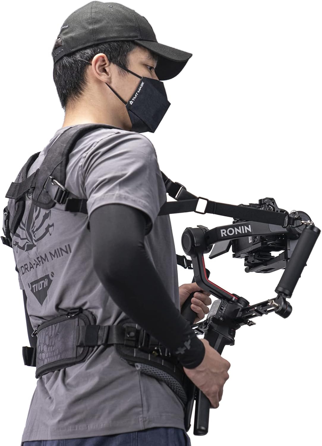 Tilta Lightweight Dual Handle Gimbal Support System | Compatible with DJI Ronin RS3 Pro/ RS4/ RS4 Pro | Ergonomic Support for Long Shoots | GSS-T04-DHB2 (Support Vest with Handles)