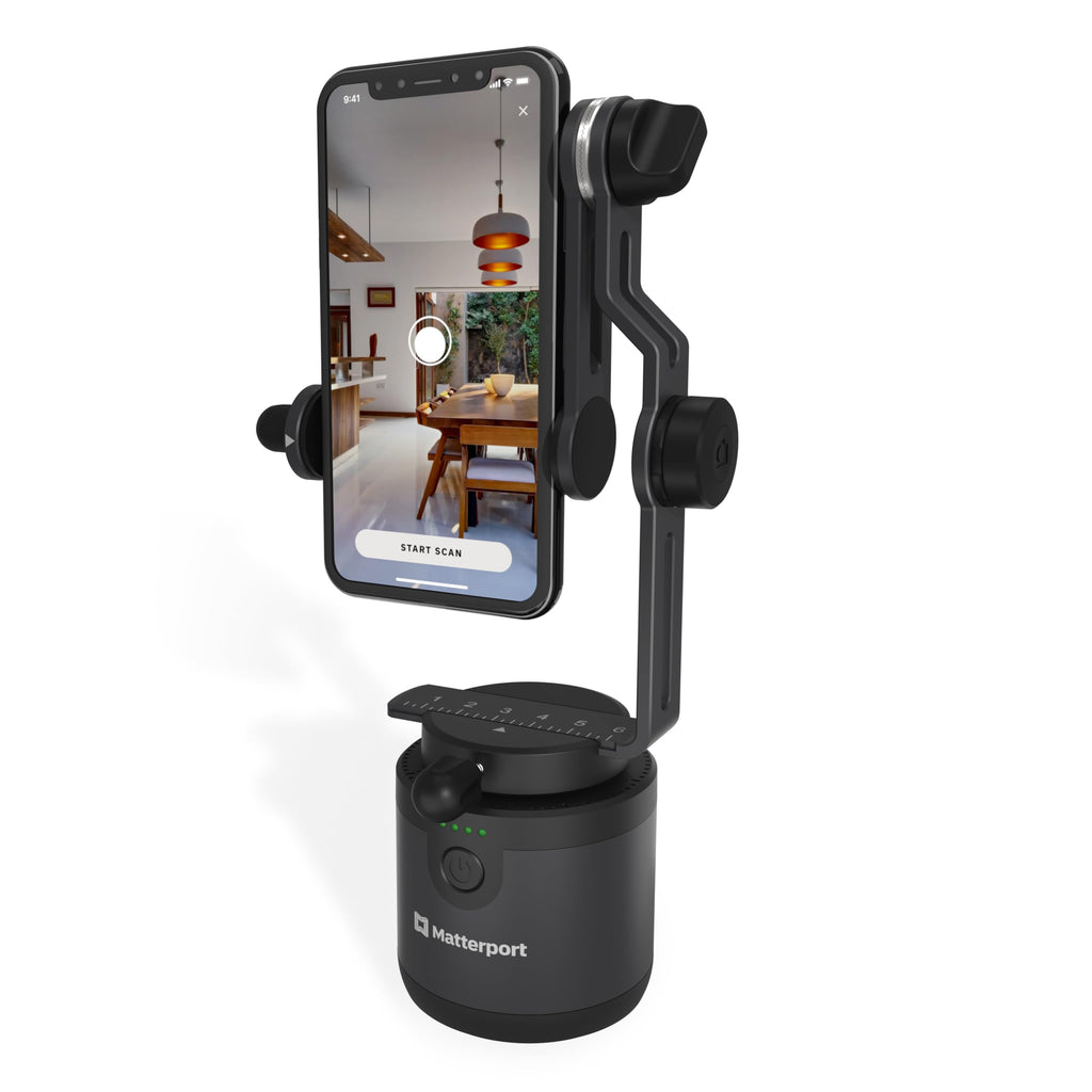 Matterport Axis Gimbal Stabilizer - Motorized Rotating Mount for Professional 3D Virtual Tour 360 Photo Scans with Portable and Foldable Tripod