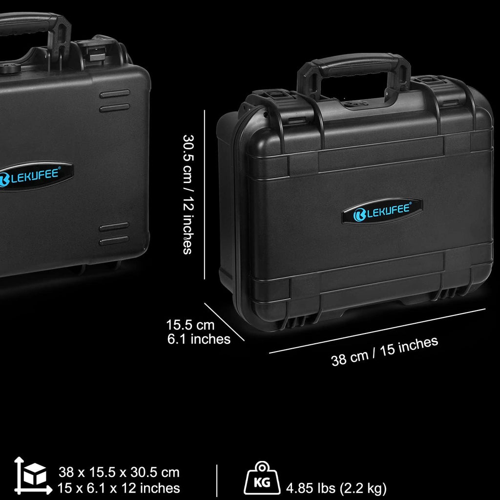 Lekufee Waterproof Hard Carrying Case for DJI RS 3 Mini, Gimbal Stabilizer, Mic 3/2/Mini (2 TX + 1 RX),& More Accessories(Case Only)