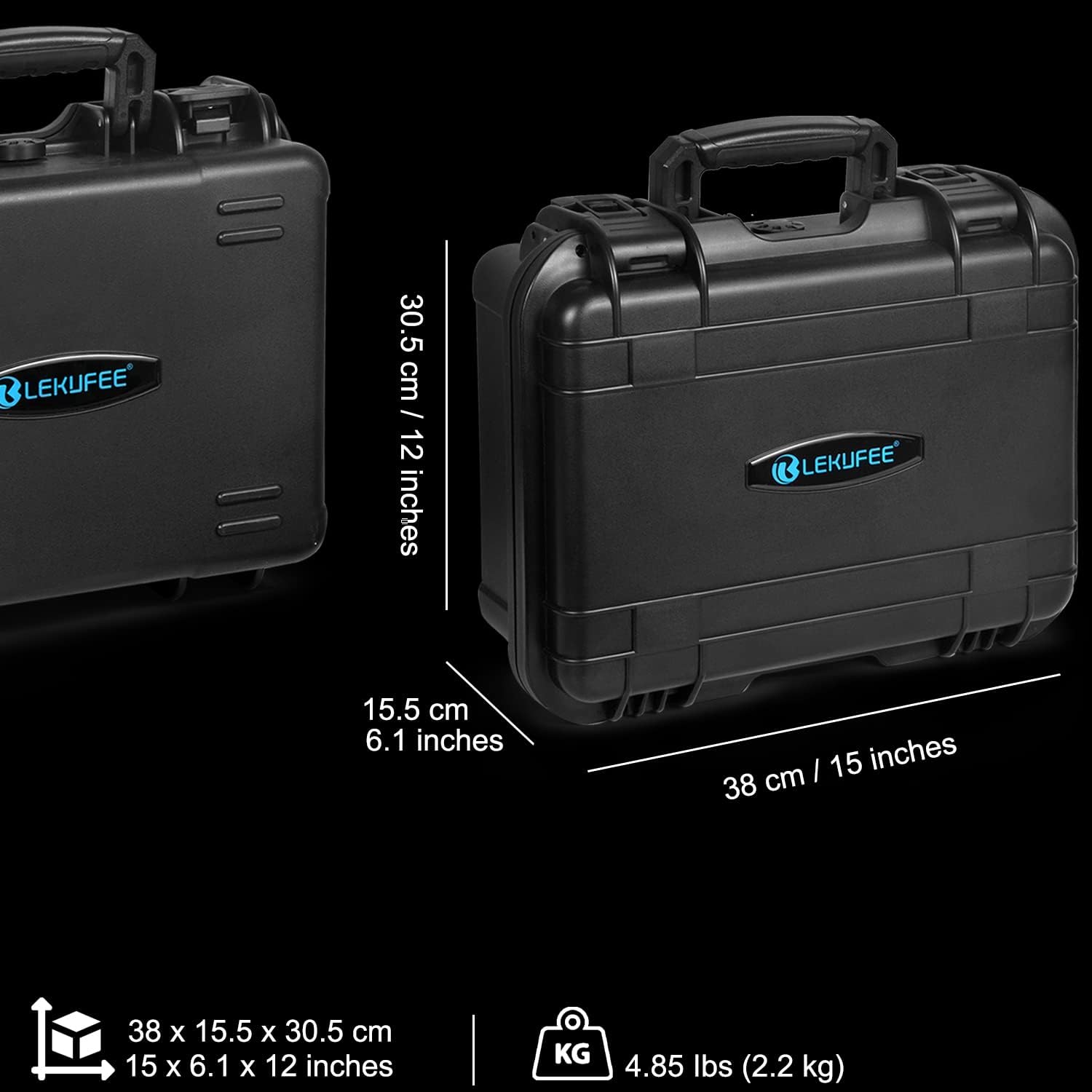 Lekufee Waterproof Hard Carrying Case for DJI RS 3 Mini, Gimbal Stabilizer, Mic 3/2/Mini (2 TX + 1 RX),& More Accessories(Case Only)