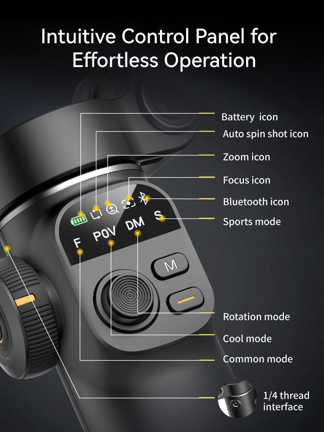 Gimbal Stabilizer for iPhone, 3-Axis iPhone Gimbal Built in 7.8' Extension Rod, Portable Gimbal Stabilizer w/OLED Display for iPhone/Android, Perfect for TikTok YouTube Vlogging-Smart X2 Black