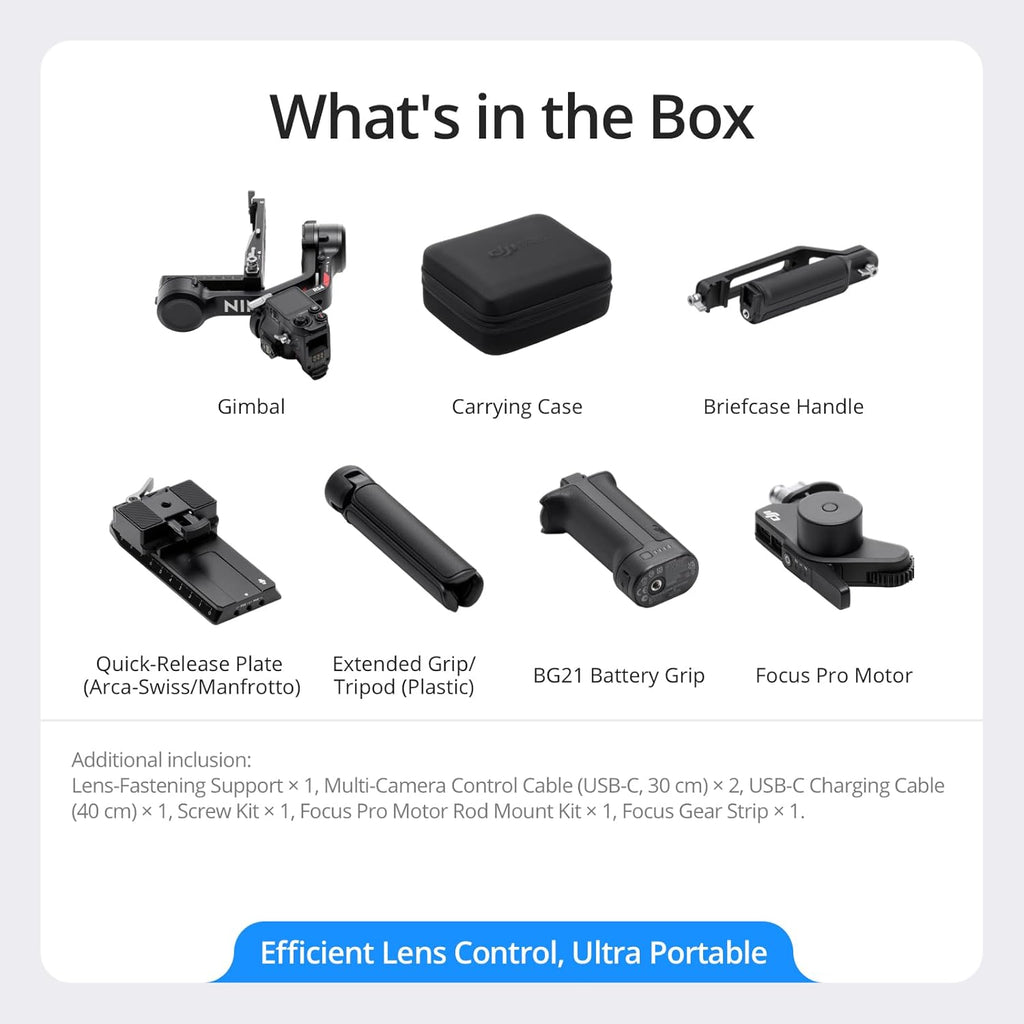 DJI RS 4 Combo, 3-Axis Gimbal Stabilizer for Cameras for DSLR and Mirrorless Camera Stabilizer Canon/Sony/Panasonic/Nikon/Fujifilm, Native Vertical Shooting, 2-Mode Switch Joystick, Camera Gimbal