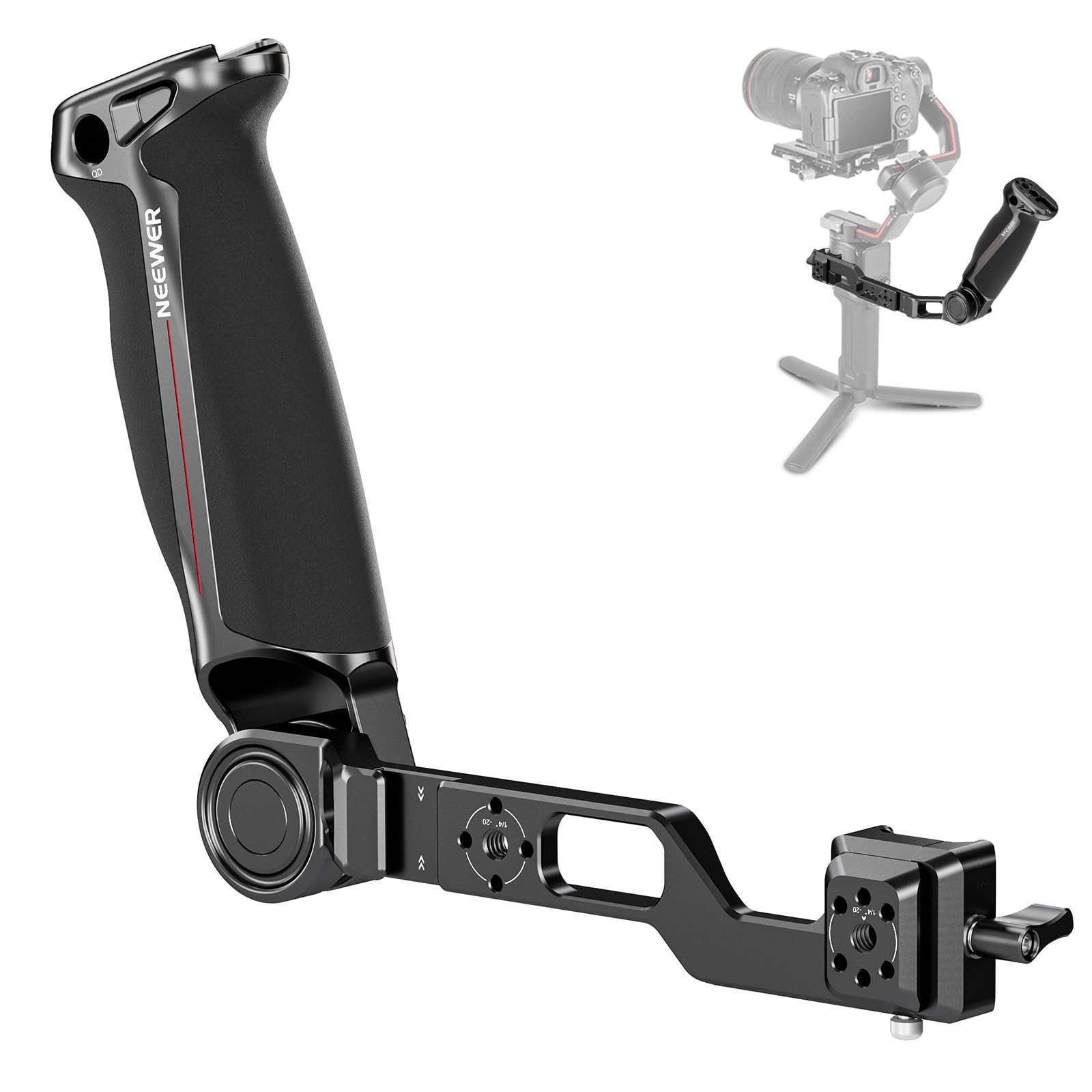NEEWER Adjustable Sling Handle Grip Compatible with DJI Ronin RS4 RS3 Mini RS 3 Pro RS 2 RSC 2 Gimbal Stabilizer for Low Angle Shot, Max Load 13.2lb, ST49