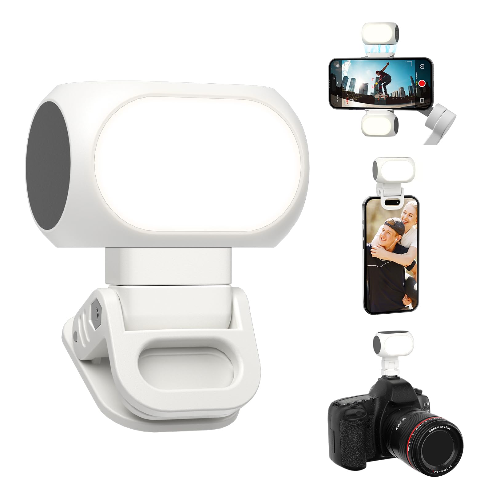 Magnetic Light for DJI Gimbal Small Video Light for Gimbal - USB-C Rechargeable, 3 Modes, 10 Brightness Levels, Compact DJI Light Attachment