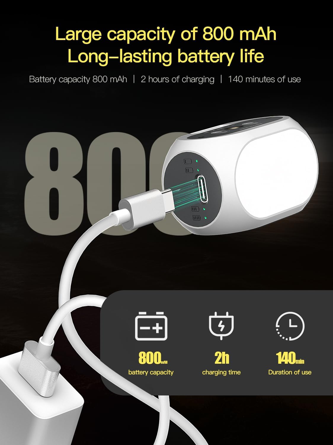 Magnetic Light for DJI Gimbal Small Video Light for Gimbal - USB-C Rechargeable, 3 Modes, 10 Brightness Levels, Compact DJI Light Attachment