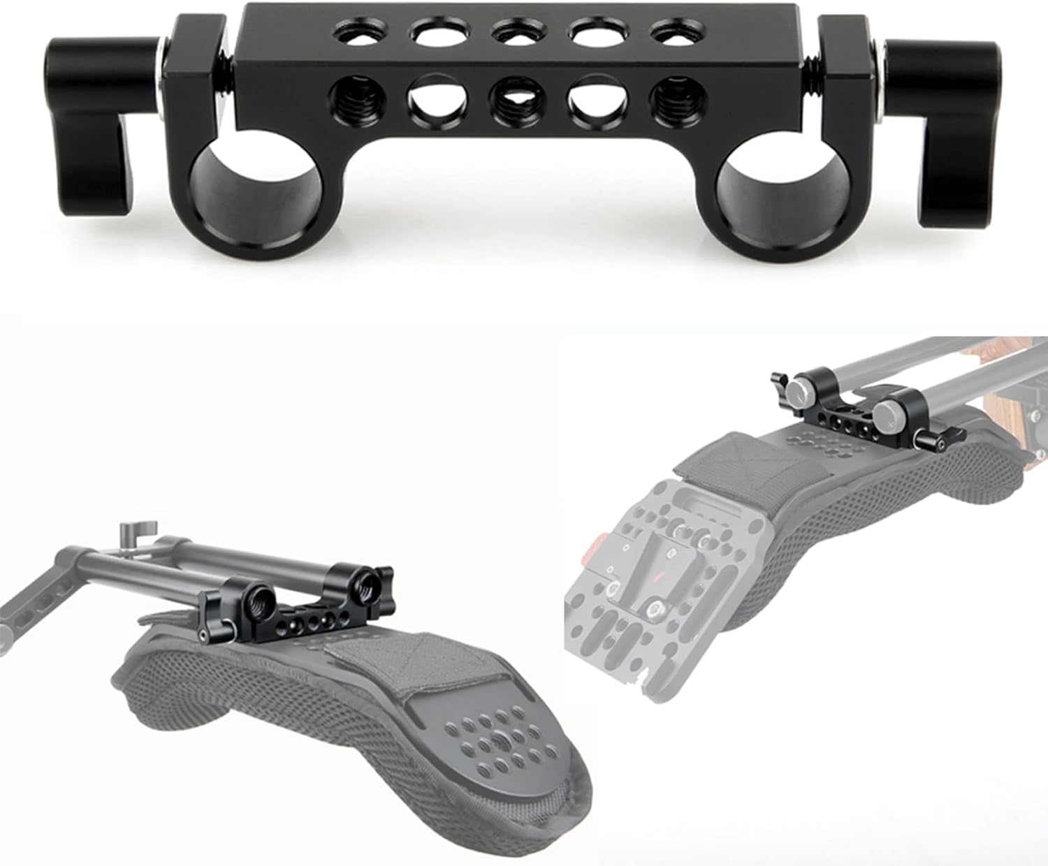 NICEYRIG 15mm Rod Clamp with 1/4"-20 Standard Thread for Camera Shoulder Rig and DSLR Camera Rig