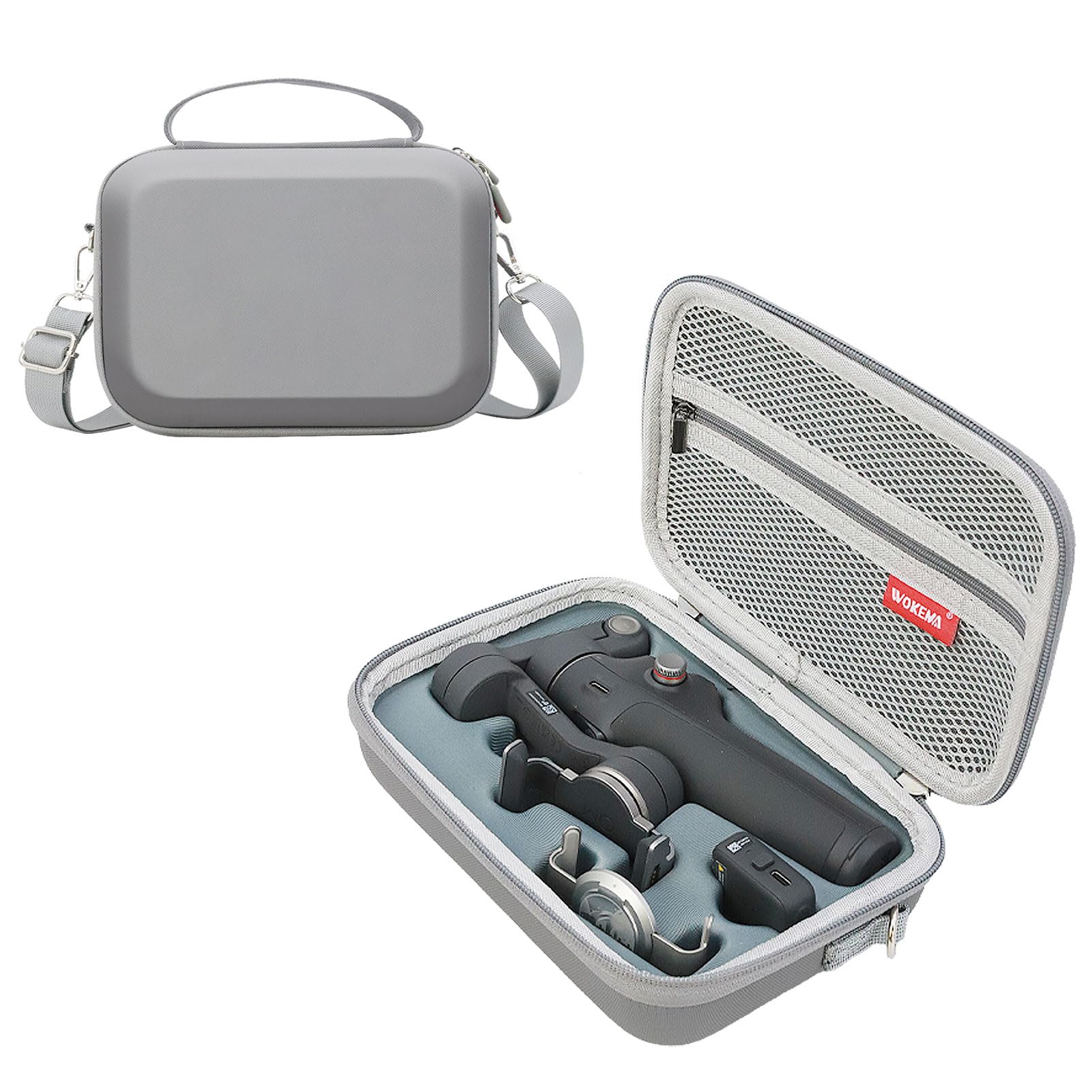 Father&I Gimbal Osmo Mobile 7P/7 Stabilizer Accessories Only (Carry-ing) Protective Case Carrier Hard Storage Bag Holder for DJI Osmo Mobile 7 Pro/7 Counter Weight Crossbody&2Way Zipper, Black