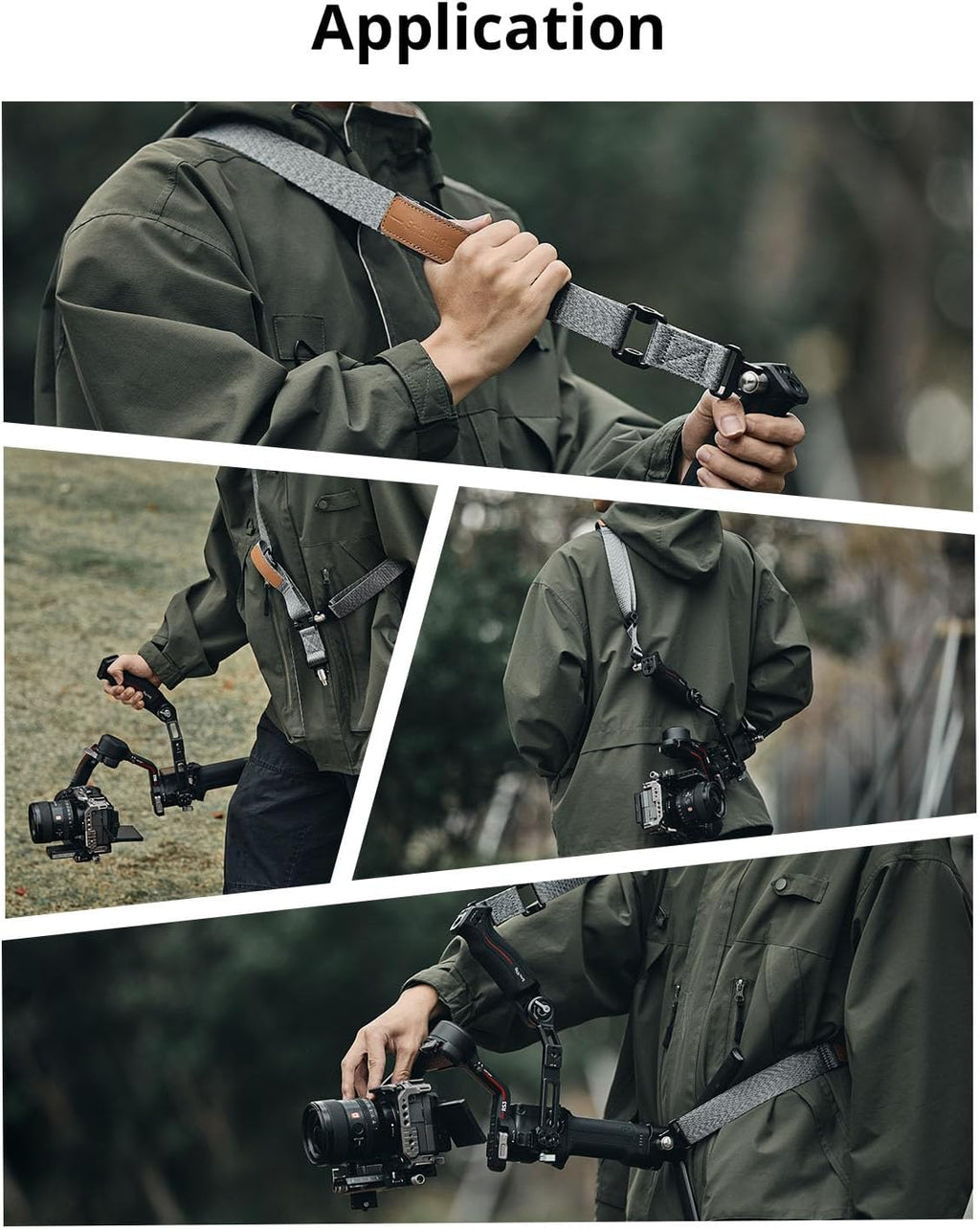 SmallRig RS3 RS2 Weight-Reducing Shoulder Strap Compatible with Sling Handle for DJI, Gimbal Belt with Upgraded QD Quick Release Buckles for DJI RS4 / RS4 Pro/RS 3 / RS 3 Pro/RS 2