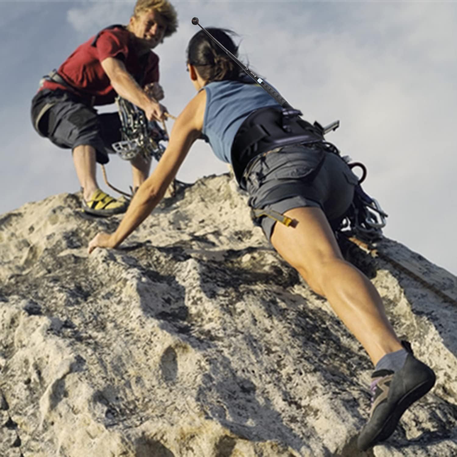 LICHIFIT Camera Waist Belt + 1.2m Selfie Stick for GoPro for Insta360 for Fusion Action Camera/Panorama Camera Outdoor Holder Waistband Waist Mount Bracket Strap