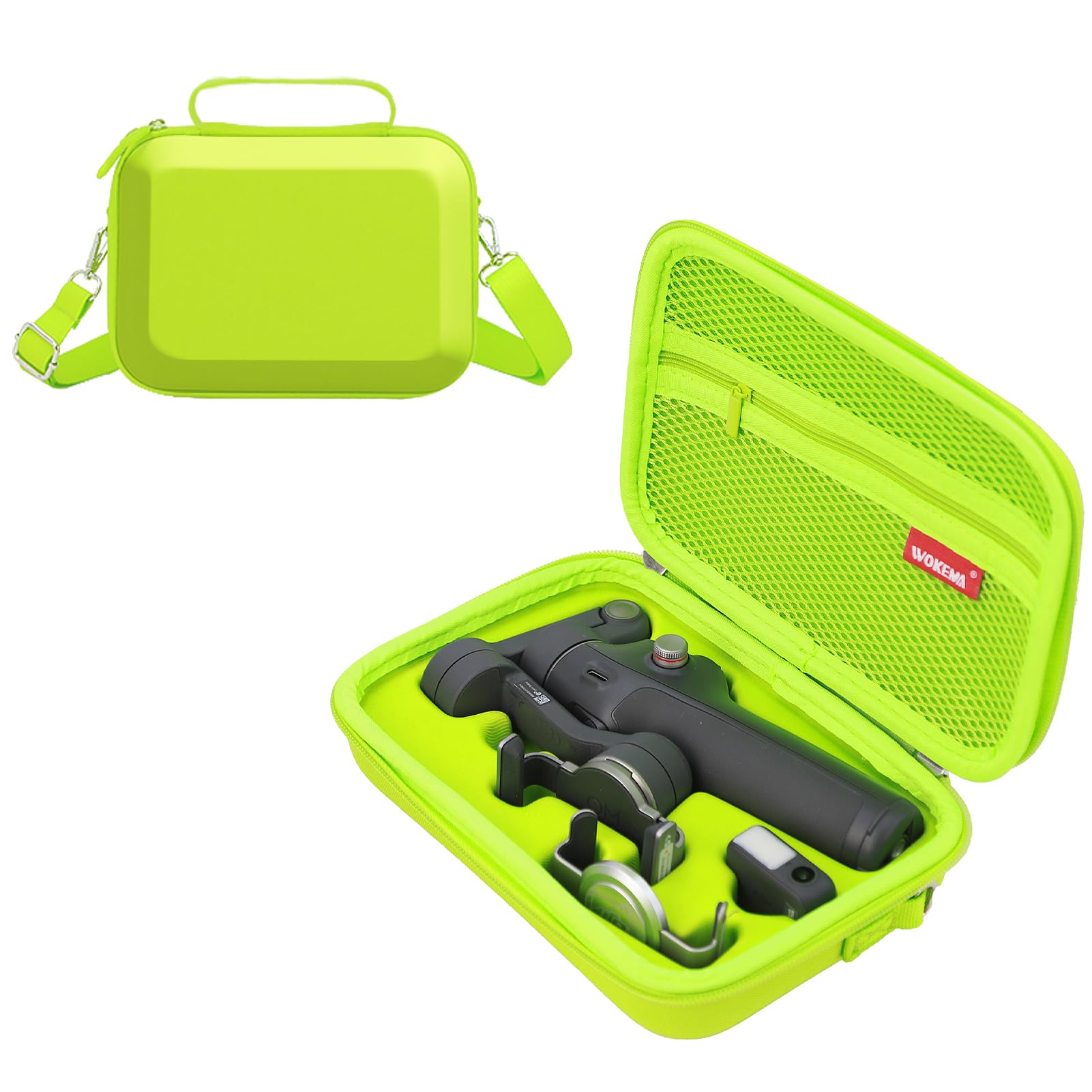 Father&I Gimbal Osmo Mobile 7P/7 Stabilizer Accessories Only (Carry-ing) Protective Case Carrier Hard Storage Bag Holder for DJI Osmo Mobile 7 Pro/7 Counter Weight Crossbody&2Way Zipper, Black