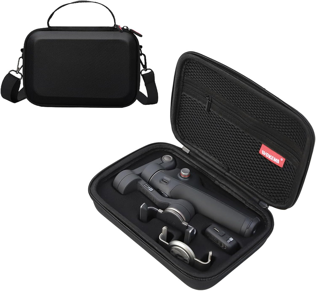Father&I Gimbal Osmo Mobile 7P/7 Stabilizer Accessories Only (Carry-ing) Protective Case Carrier Hard Storage Bag Holder for DJI Osmo Mobile 7 Pro/7 Counter Weight Crossbody&2Way Zipper, Black