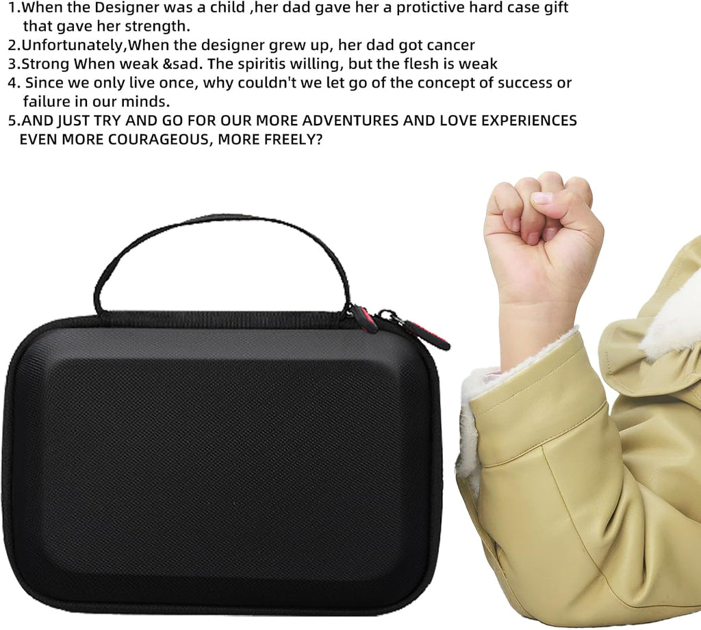 Father&I Gimbal Osmo Mobile 7P/7 Stabilizer Accessories Only (Carry-ing) Protective Case Carrier Hard Storage Bag Holder for DJI Osmo Mobile 7 Pro/7 Counter Weight Crossbody&2Way Zipper, Black