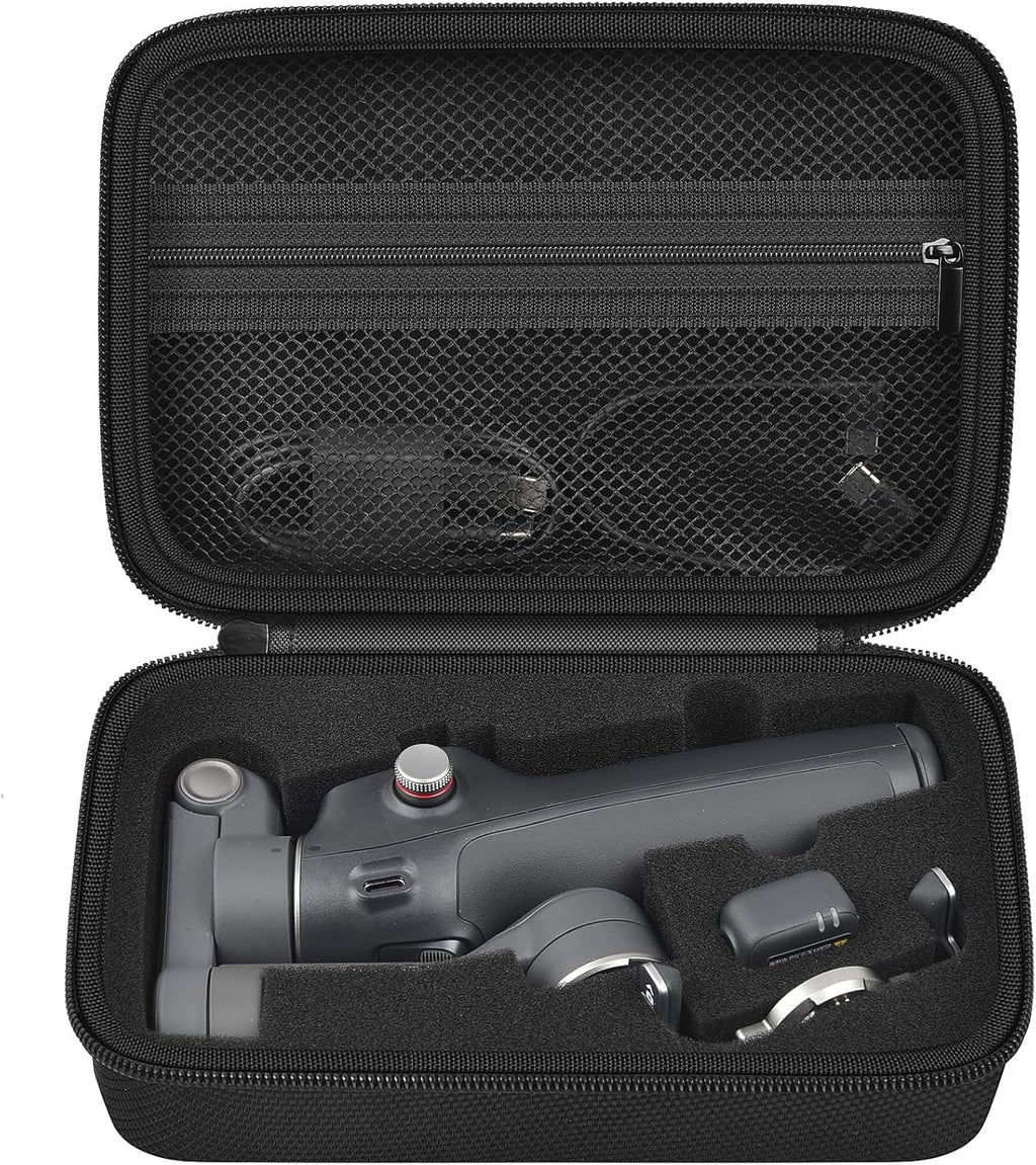 Comecase Osmo Mobile 7P Case Compatible with DJI Osmo OM 7 Pro/7 Gimbal Stabilizer, Travel Bag with Mesh Pocket & Sponge Padding for DJI Osmo Mobile 7/7P Accessories -Black