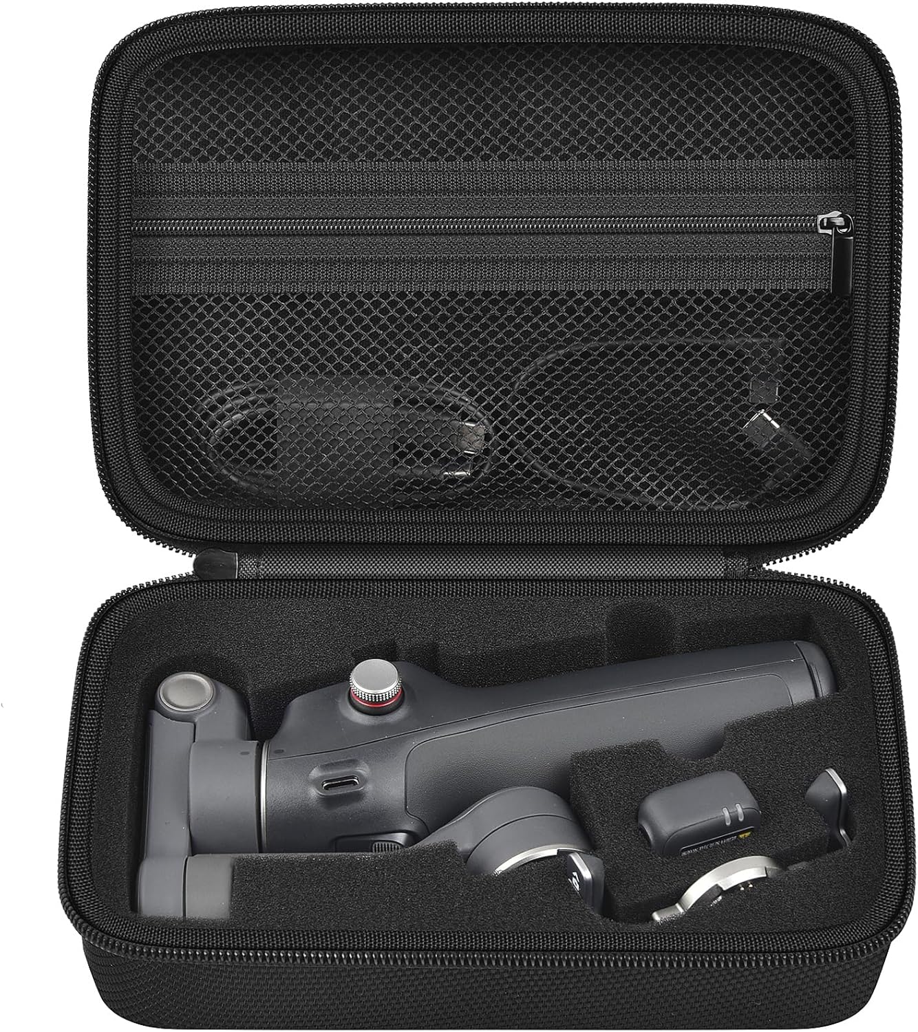 Comecase Osmo Mobile 7P Case Compatible with DJI Osmo OM 7 Pro/7 Gimbal Stabilizer, Travel Bag with Mesh Pocket & Sponge Padding for DJI Osmo Mobile 7/7P Accessories -Black
