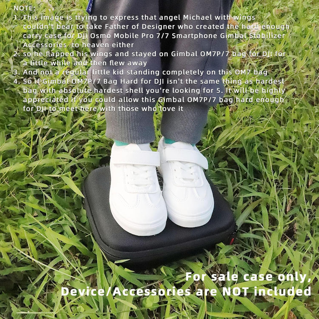 Father&I Gimbal Osmo Mobile 7P/7 Stabilizer Accessories Only (Carry-ing) Protective Case Carrier Hard Storage Bag Holder for DJI Osmo Mobile 7 Pro/7 Counter Weight Crossbody&2Way Zipper, Black