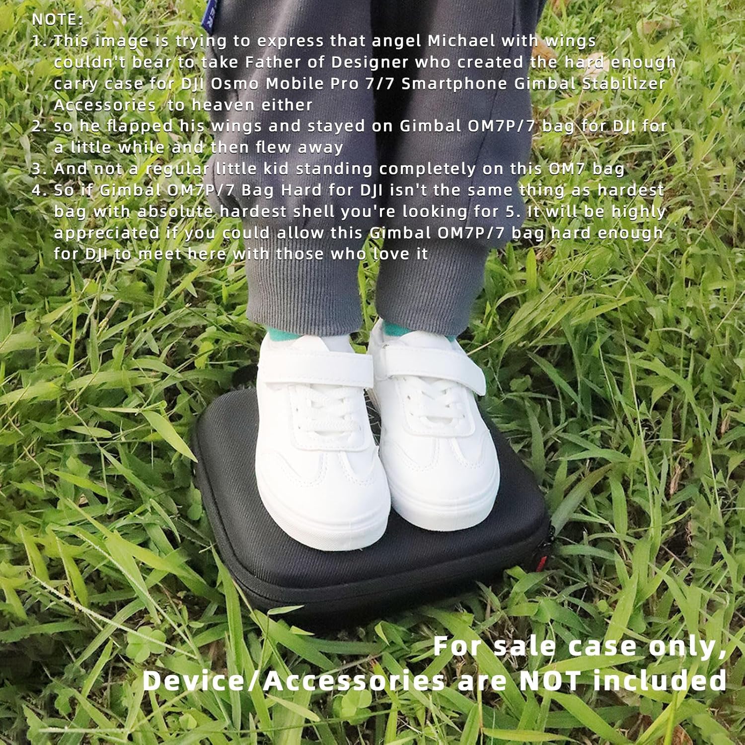 Father&I Gimbal Osmo Mobile 7P/7 Stabilizer Accessories Only (Carry-ing) Protective Case Carrier Hard Storage Bag Holder for DJI Osmo Mobile 7 Pro/7 Counter Weight Crossbody&2Way Zipper, Black